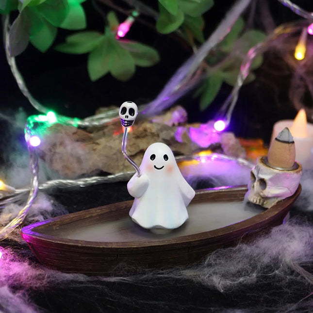 Halloween new resin ghost ship aromatherapy home desktop decoration ghost ship return incense rack burner