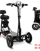 Scooter Mobilità 4 Ruote 500W Doppio Motore 36V - Pieghevole Anziani 3 Velocità - riparo82