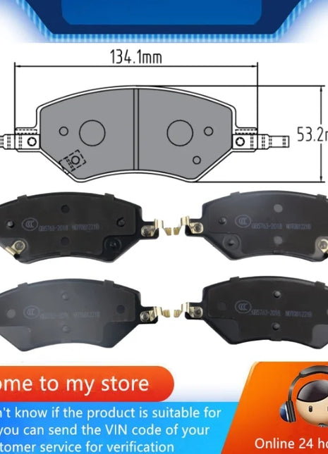 Per Wuling EV50 Binguo Hongguang Journey Pastiglia freno anteriore/Parti auto-28024