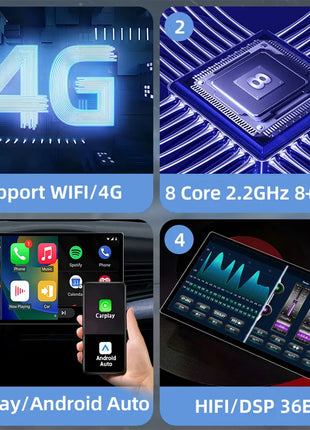 11.5 inch Car Radio GPS Androidauto Carplay For Tesla style For Nissan Hyundai KIA Toyota Honda Multimedia Player For 9/10 inch - Riparo82