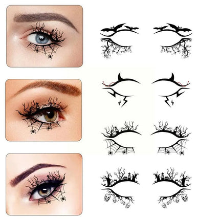 Temporary Halloween Horror Witch Devil Ghost Tattoo Halloween Eye Face Eye Art Party Tattoo Sticker Stickers Tattoo M6P2