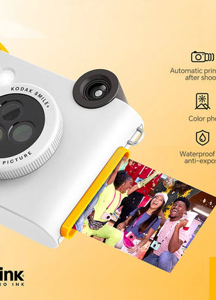 Disponibile Stampante fotografica portatile Kodak Smile + Instant Camera con fotocamera all-in-one Supporto per scheda TF con stampa senza inchiostro ZINK
