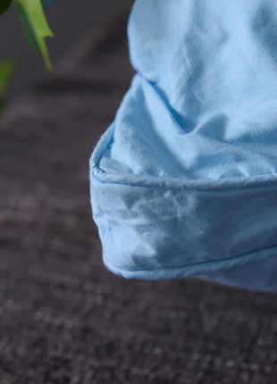 Luxury 100% Goose Down Feather Stuffed Pillows Pinch Pleat Design Neck Protection Bed Pure Cotton Cover Cushion for Sleeping - Riparo82