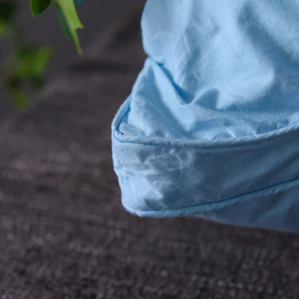 Luxury 100% Goose Down Feather Stuffed Pillows Pinch Pleat Design Neck Protection Bed Pure Cotton Cover Cushion for Sleeping
