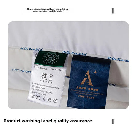 Sleeping Pillows for Bedroom Double Top Bed Stuffed Hotel Five-star Soft Orthopedic Pillow 48*74 Solid Color Extension Cushion