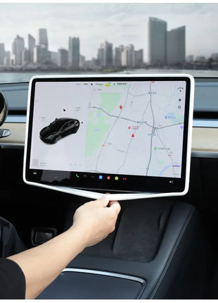 For Tesla Model 3 / Y Silicone Protective Frame Edge Cover Central Control Display Navigation Screen Protector Car Accessories - Riparo82