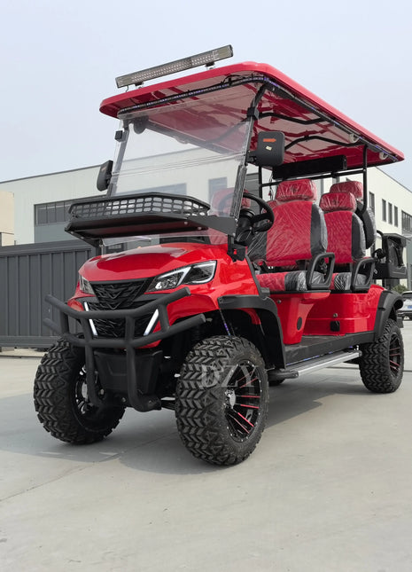 Energy Saving Effect of Manufacturer's 4+2 Seat Electric off-Road Vehicle, Four-Wheel Golf Cart    Truck with a trailer attached - Riparo82