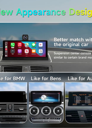 10.26" Carplay Screen Rearview Mirror Dash Cam Android Auto 4K 3840*2160P WIFI BT GPS Navigation Video Recorder Car DVR Camera - Riparo82