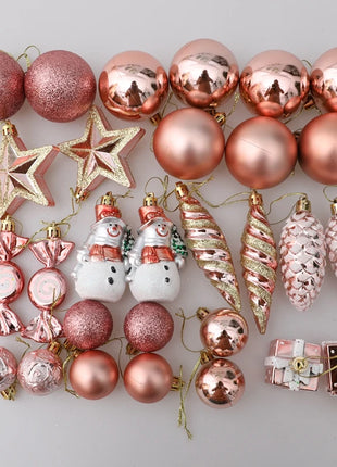 29/20 pezzi palline per albero di Natale ciondolo appeso bastoncino di zucchero pigna ornamento set decorazione della casa di Natale 2024 Navidad Capodanno - riparo82