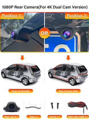 Dash Cam 4K Have a sunroof for Mazda CX-5 CX-3 CX-8 (2017-2024),Wireless WiFi OEM Car DVR Camera,Dashcam fit Left-Hand Drive - Riparo82