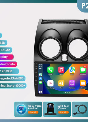 Hizpo 8G+128 AI Voice Car Radio Android Auto Multimedia For Nissan Qashqai J10 2006 2007 2008-2013 Carplay 4G 2din GPS autoradio - Riparo82