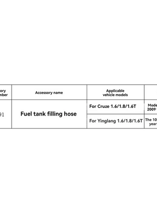12783491 Gasoline Tank Filler Hose Rubber Pipe for Chevrolet Cruze for Buick Excelle GT 1.6/1.8/1.6T 2009-2016 - Riparo82