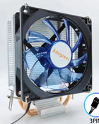 CPU Cooler 2 tubi di calore in rame puro 3PIN/4PIN PWM ventola di raffreddamento luce blu per LGA 775 1150 1155 1200 1700 X79 X99 2011 AM3 AM4 - Riparo82