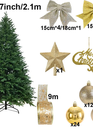 Set di decorazioni per albero di Natale da 3 m 2.1/2.4 Grandi ornamenti natalizi fai da te per alberi Decorazioni per la casa per feste Appese Drop Shipping