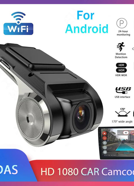 1080P 170 Degree Wide Angle Dash Camera Bluetooth Dash Cam Android DVR ADAS Car Recorder Dash Cam Night Version Car Recorder - Riparo82