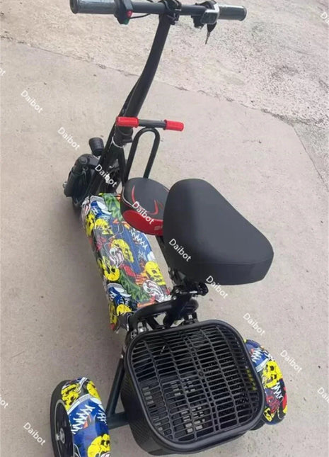 3 Wheel Mobility Scooter For Adults Electric Scooter With Basket Handlebar Foldable Commuter Small Electric Tricycle For Elderly - Riparo82