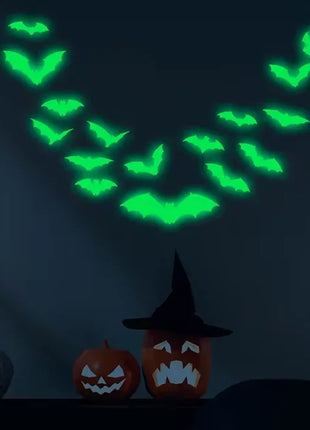 Halloween Night Light Wall Stickers Peeping Night Light Eyes Stickers Ghost Decoration Stickers Fluorescent Horror Wall Stickers - Riparo82