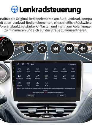 ESSGOO Android 14 For Peugeot 208 12-18 10"Display Car Stereo Radio GPS Navi Carplay Android Auto Wifi BT FM RDS Mirror Link SWC - Riparo82