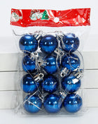 12 pezzi 3 cm palla di Natale ornamento per albero di Natale ciondolo appeso palline glitterate palline decorazione natalizia per la casa regalo di Capodanno - riparo82