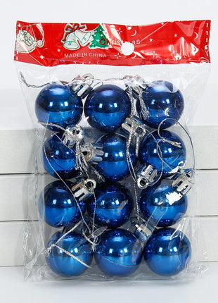 12 pezzi 3 cm palla di Natale ornamento per albero di Natale ciondolo appeso palline glitterate palline decorazione natalizia per la casa regalo di Capodanno - riparo82