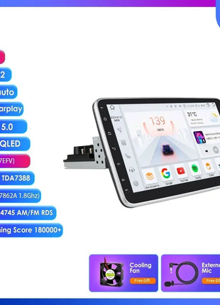 4G Universal 1 Din Car Multimedia Player 360 Rotatable Screen Autoradio Stereo Navi GPS WiFi Auto Radio Android Video Player Map