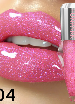 8 Color Glitter Shimmer Lip Gloss Moisturizing Lip Tinted Fuller Lip Effect Diamond Liquid Lipstick Makeup Sexy Lip Care Gifts - Riparo82