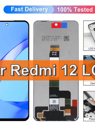 Schermo Per Xiaomi Redmi 12 23053RN02A Display LCD Touch Screen Digitizer Assembly di Ricambio Per Redmi12 Display Schermo - riparo82