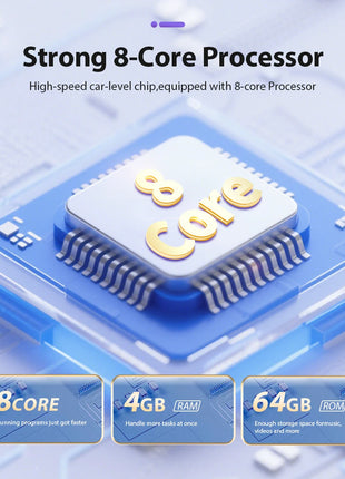 Podofo 6+128G Android 2Din Autoradio for Audi A3 2008-2012 Wireless CarPlay 9" IPS Screen Car Radio GPS Navigation Stereo Wifi - Riparo82