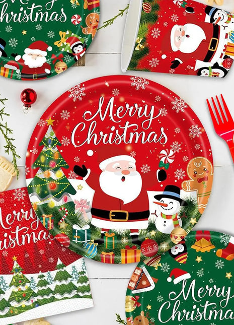 Piatti usa e getta per feste di Natale, tovaglioli da dessert, tazze, decorazioni per la tavola, bomboniere per le vacanze di Capodanno - riparo82