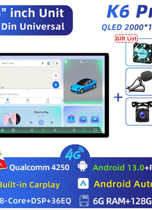 11.5 inch Car Radio GPS Androidauto Carplay For Tesla style For Nissan Hyundai KIA Toyota Honda Multimedia Player For 9/10 inch - Riparo82