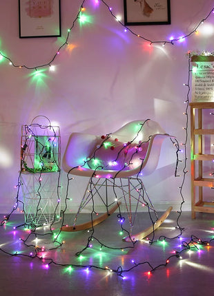 20M/Rotolo 200LED Esterno LED String Fata Luce Impermeabile Cavo Nero Spina UE Ghirlanda Lampada Natale Patio Decorazione del Giardino illuminazione - riparo82