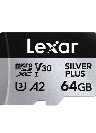 Scheda di memoria Lexar SILVER PLUS 64 GB 128 GB 256 GB Velocità di lettura fino a 205 MB/s A2 V30 4K UHD TF 1366x Scheda Micro SD professionale