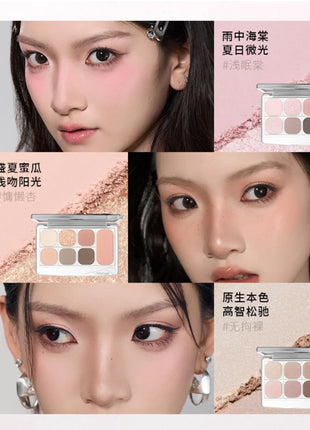 Qianyan Cheeryep Eyeshadow Palette Blush Multi-purpose Matte Satin Shimmer Face Makeup Cosmetics - Riparo82