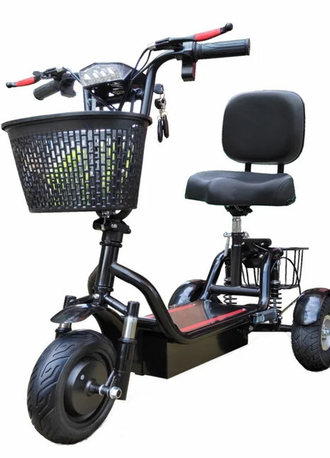 Foldable Electric Tricycle Scooter For 2 Person Elderly Adults Women Mini 3 Wheel Mobility Scooter For Adults Electric - Riparo82