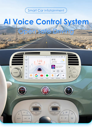 Hizpo 7 Inch 8 Core Car Radio Stereo for FIAT 500 2007-2015 GPS 2din Autoradio CarPlay Android 13 Auto Navigation Head Unit Wifi - Riparo82