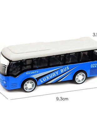 Ornamenti a forma di autobus ad alta imitazione Regalo per bambini di alta qualità Hobby Modello di autobus in lega Giocattoli di autobus estesi Tirare indietro il modello di veicolo - riparo82