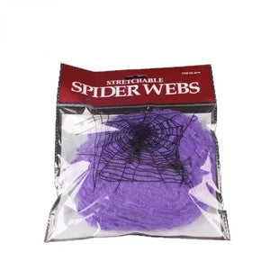 Artificial Spider Web Halloween Decoration Scary Party Scene Props White Stretchy Cobweb Horror House Home Decora Accessories - Riparo82