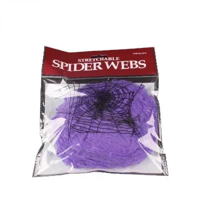 Artificial Spider Web Halloween Decoration Scary Party Scene Props White Stretchy Cobweb Horror House Home Decora Accessories