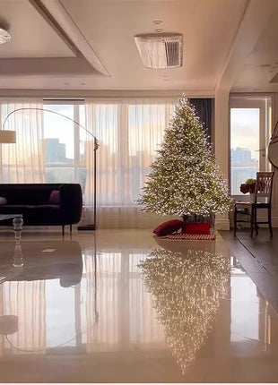 2025 Premium PE Albero di Natale Decorazioni natalizie di lusso per la casa Grande scintillante visualizzazione festosa Decorazione dell'atmosfera dell'albero di Natale