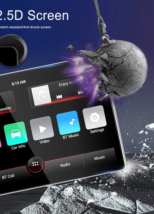 Podofo 10.4" Vertical Rotatable Screen Android Car Radio 1 Din 2+64G Wireless Carplay Android Auto GPS 1Din Multimedia Autoradio - Riparo82