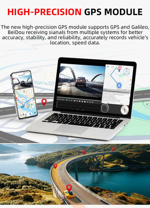 Dash Cam 4K WIFi GPS Front and Rear Night Vision Video Recorder HD 1080P Camera Auto System for car  Bicycles motorcycl summer - Riparo82