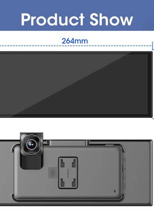 10/11.26" Wireless Carplay Screen for Car,4K Dash Cam HD Car DVR,Android Auto GPS Navigation Video Recorder,1080P Camera,FM,WIFI - Riparo82