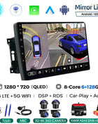 Android 14 Car Radio QLED GPS Navigation Multimedia Player For Jeep Compass/Commander/Grand Cherokee/Wrangler/Liberty AutoRadio - Riparo82