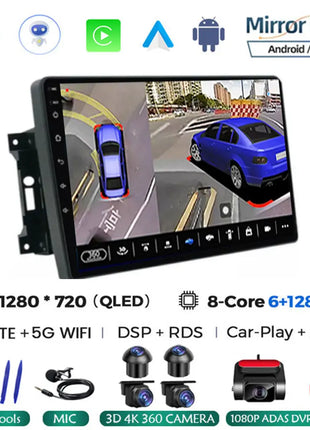 Android 14 Car Radio QLED GPS Navigation Multimedia Player For Jeep Compass/Commander/Grand Cherokee/Wrangler/Liberty AutoRadio - Riparo82