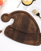 Simpatico vassoio per stoviglie natalizie, piatto da frutta in legno per albero di Natale, piatto in legno per scomparto per torte e dessert - riparo82