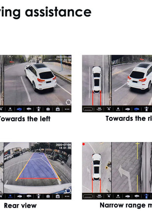 360 Vehicle Camera Panoramic Surround View 1080P AHD Right+Left+Front+Rear View Camera System Of Android Auto Radio Night Vision - Riparo82