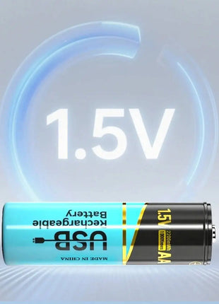 Batteria AA da 6 pezzi con cavo USB tipo C Batteria ricaricabile agli ioni di litio, batteria AA da 1,5 V, batteria AA da 2200 mWh - riparo82