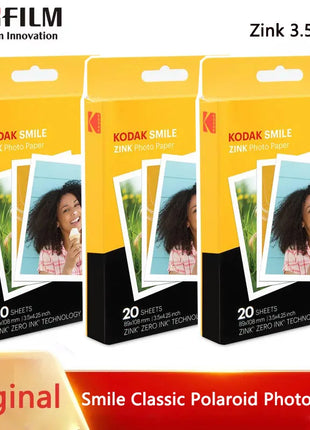 Disponibile 20/80 fogli di carta fotografica Kodak Premium Zink Print 3,5x4,25 pollici compatibile con la fotocamera istantanea Kodak Smile Classic