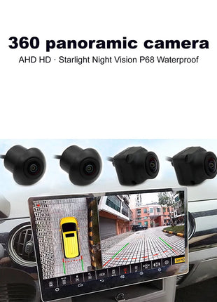 360 Car Camera Panoramic Surround View 1080P AHD Right+Left+Front+ Rear View Camera System For Android Auto Radio Night Vision - Riparo82