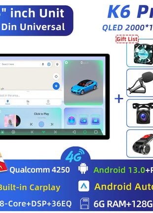 11.5 inch Car Radio GPS Androidauto Carplay For Tesla style For Nissan Hyundai KIA Toyota Honda Multimedia Player For 9/10 inch - Riparo82